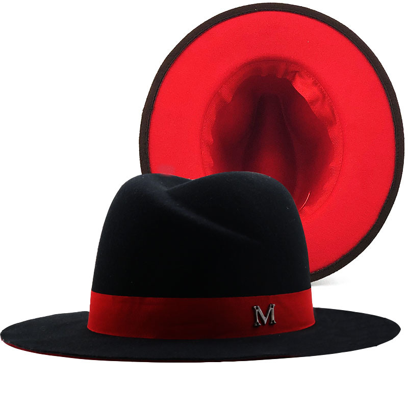 Fedora Hat Wool - 女性と男性のためのファズドラハット,薄いベルトバックル付きの新しいアクセサリー,56-58cm
