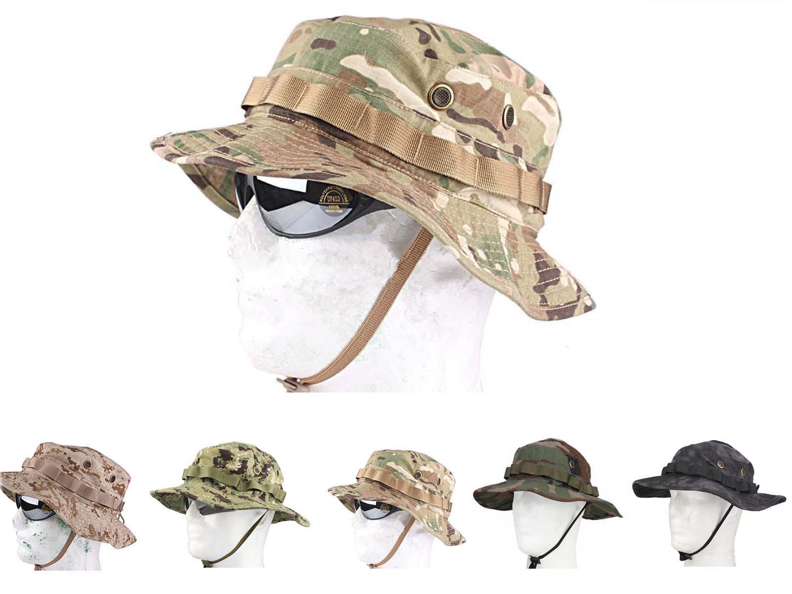 Boonie Hat Tactical - エマーソンギア EM8740 タクティカルブーニーハット、コンバットワイドブリムバケットキャップ、エアソフト、ハンティング、フィッシング用アウトドアサンハット