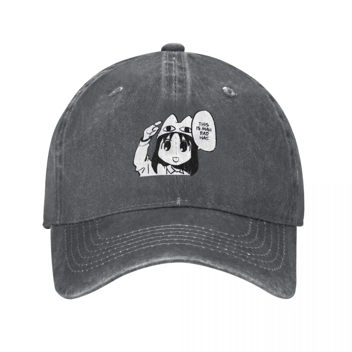 Golf Cap Dad - 大阪をカフェ制服を着た状態で描きました。これは私のお父さんの帽子です/あずまんば大王 ベースボールキャップ 面白い帽子 ゴルフウェア メンズ レディース