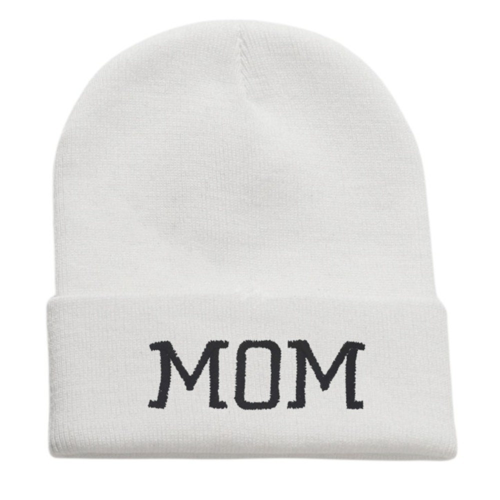 Beanie Cuffed Knit - ミニマルな親子お揃いママパパビーニーハット、折り返し付きストレッチ可能な冬用スカルキャップ、柔らかいニットビーニーハット、カップルギフト
