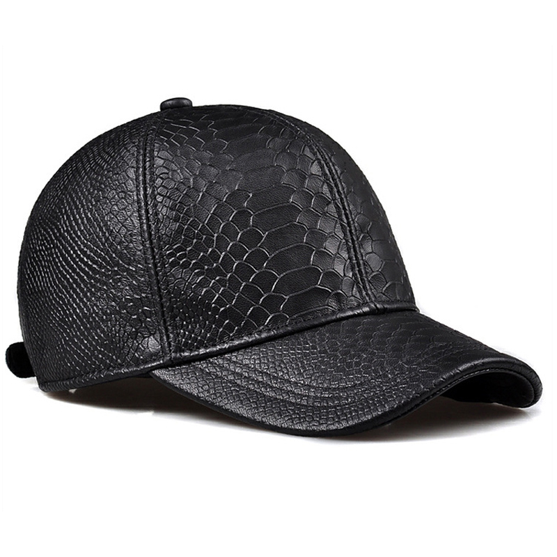 男性と女性のためのクロコダイルパターンの野球帽,本革のピーク - Baseball Cap Structured のレビューと価格