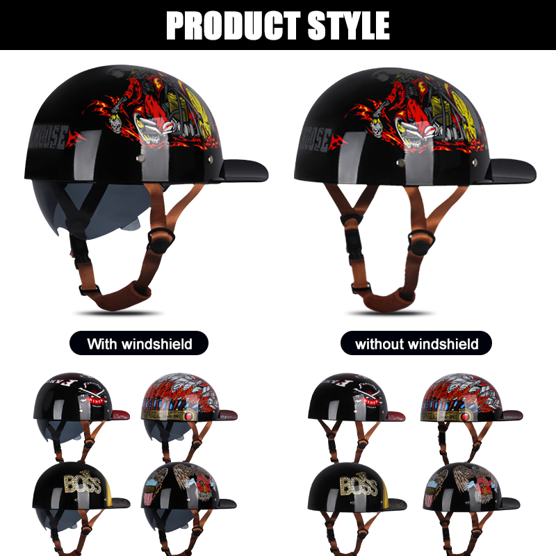 男性と女性のためのヴィンテージハーフヘルメット、オープン野球 - Baseball Cap Structured のレビューと価格