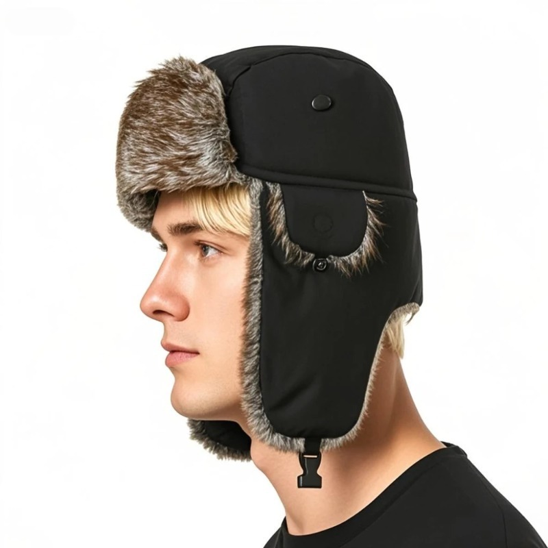冬用ロシア風ウシャンカ帽子 メンズ ミリタリースタイル パイ - Winter Trapper Hat のレビューと価格
