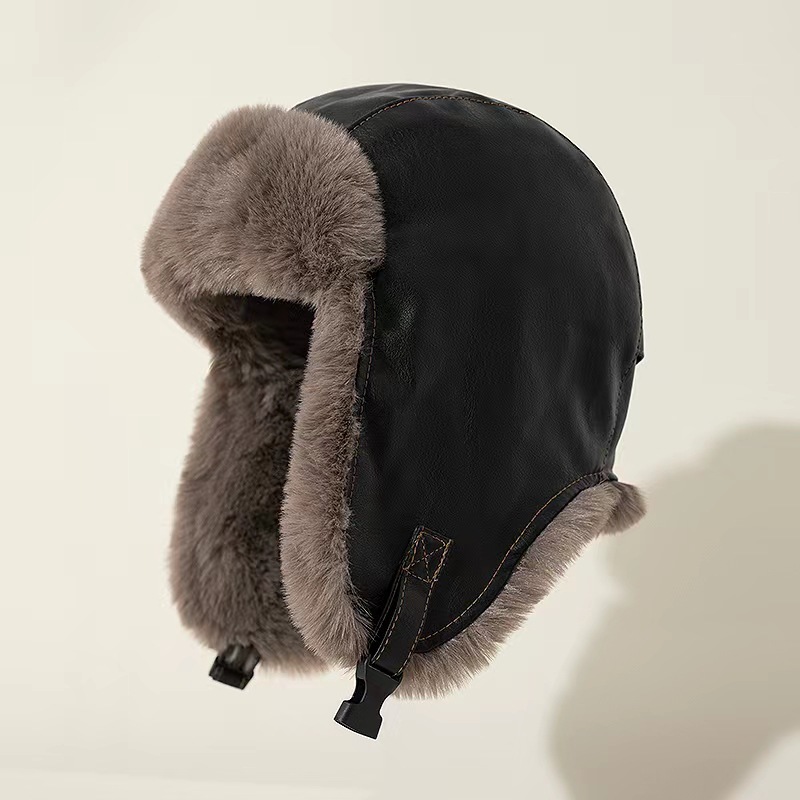 メンズ冬用レトロレザーハット トラッパー アビエーター トロ - Winter Trapper Hat のレビューと価格