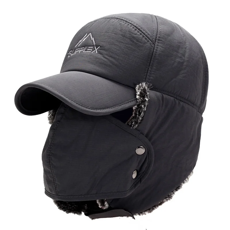 冬用ファー暖かい防風帽子 男女兼用 雷鋒帽 ボンバーフェイク - Winter Trapper Hat のレビューと価格