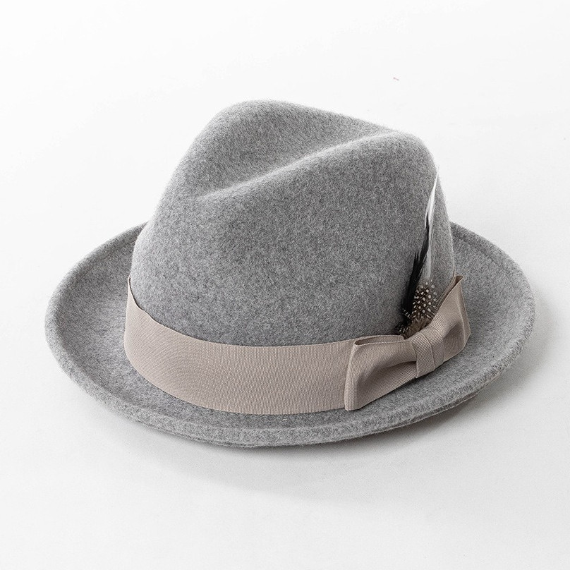 USPOP 冬ウールフェドーラ帽女性エレガントなちょう結びリ - Fedora Hat Wool のレビューと価格