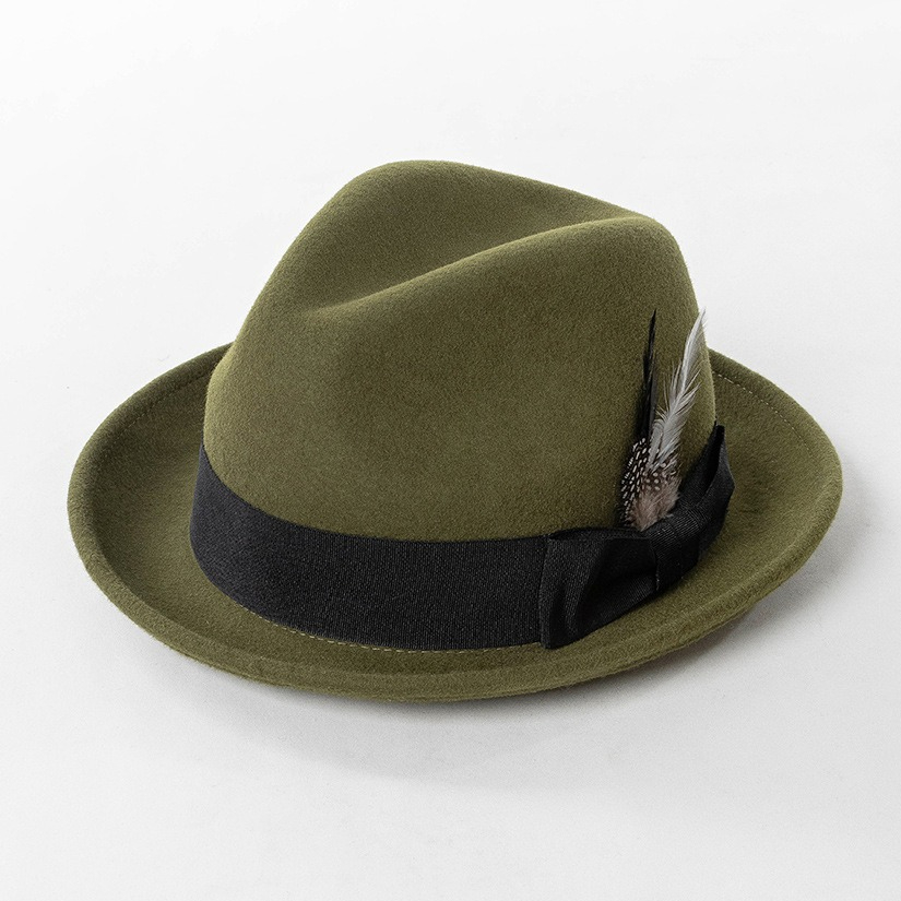 USPOP 冬ウールフェドーラ帽女性エレガントなちょう結びリ - Fedora Hat Wool のレビューと価格