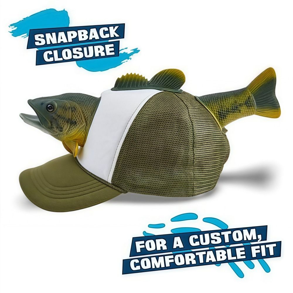 面白い 3D 魚動物トラック運転手帽子メッシュ調節可能なフィ - Trucker Cap Mesh のレビューと価格