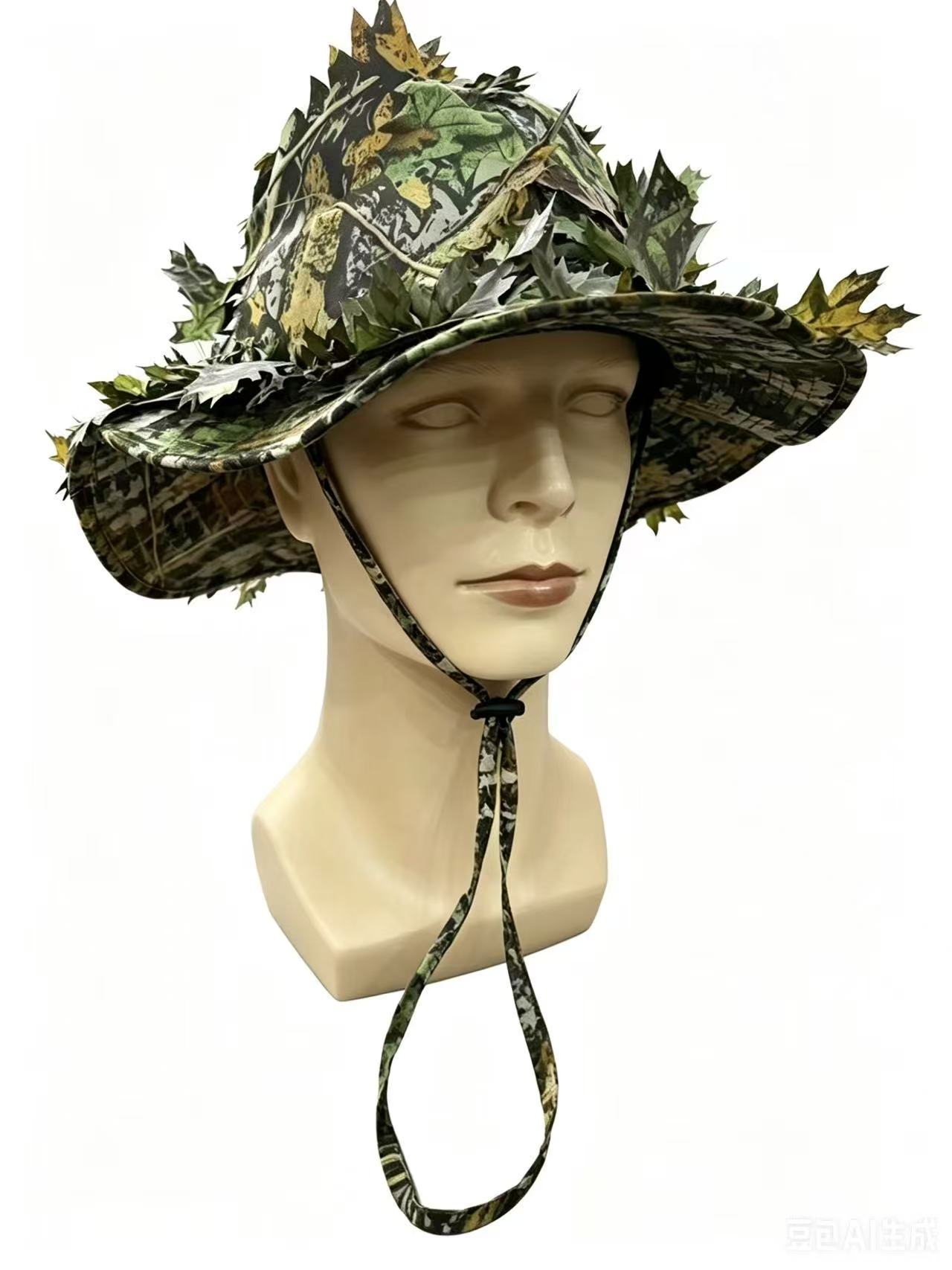 メンズ迷彩ブーニーハット 3D リーフカモフラージュ タクテ - Boonie Hat Tactical のレビューと価格