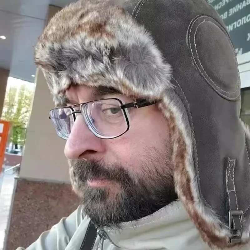 レザー SnowWint キャップ 耳当て付き 防風 暖かい - Winter Trapper Hat のレビューと価格