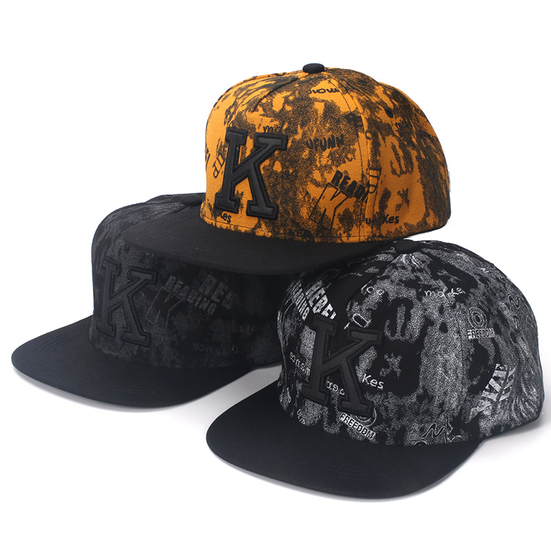 メンズヒップホップスタイルの野球帽,レタリングパターンのサマ - Snapback Hat Flat のレビューと価格